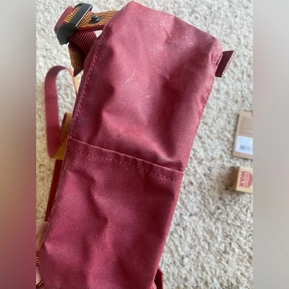 Kanken Mini Backpack Ox Red Goose Eye + Wax - Picture 6 of 7